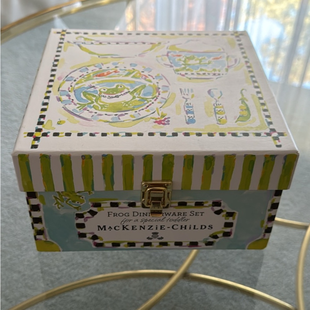 MacKenzie-Childs Kids Dinnerware Set - Green and Blue